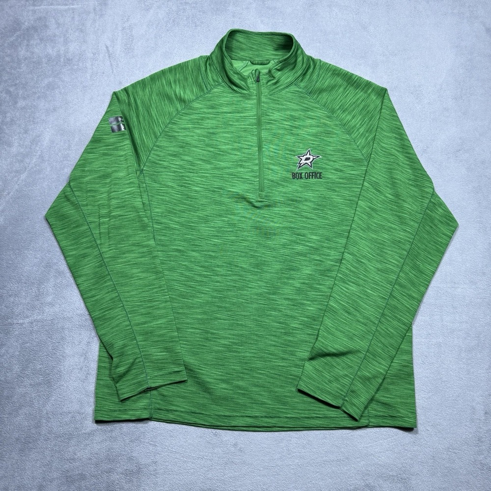 Dallas Stars Quarter Zip Pullover Mens L Box Office Logo NHL Stretch Lightweight